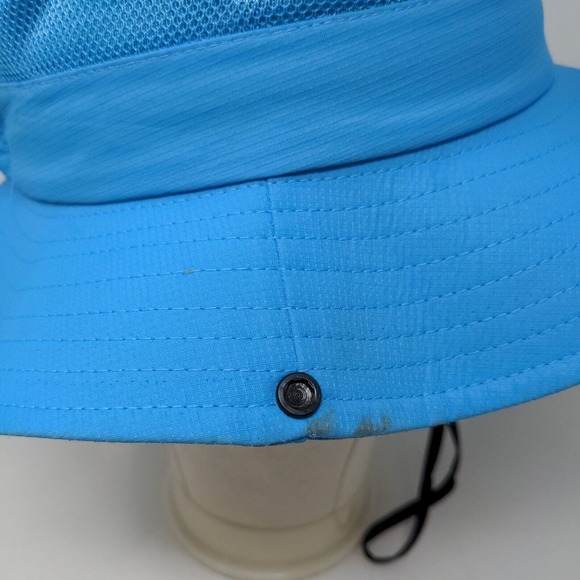 SunShade Men's Wide Brim Hat Blue Snapback Mesh 100% Polyester Drawstring - Picture 7 of 10